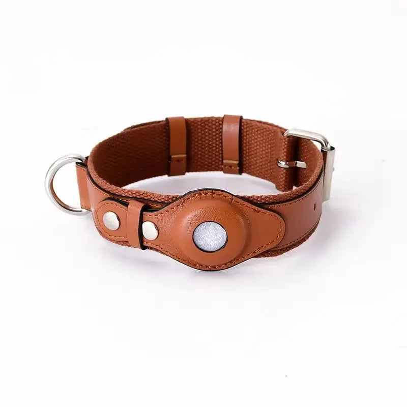 Collar De Cuero Para Perro, Collares Ajustables Para Mascotas Con Diseño De Lujo Para Apple Airtag, Dispositivo De Posicionamiento, Cubierta, Accesorios Para Gatos