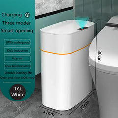 Smart Trash Can With Lid For Bedroom And Living Room Kitchen Storage Box Trash Can Induction Small Car Box Automatic Smart Dustbin Smart Trash Bin Melissa