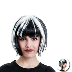 PELUCA VAMPIRESA CON MECHA BLANCA XOCO