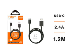 Cable USB-Type C 1.2M 2.4A