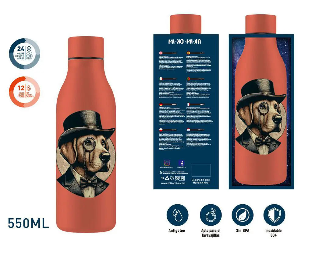 BOTELLA TERMO ACERO INOXIDABLE CALOR Y FRIO MIKOMICA