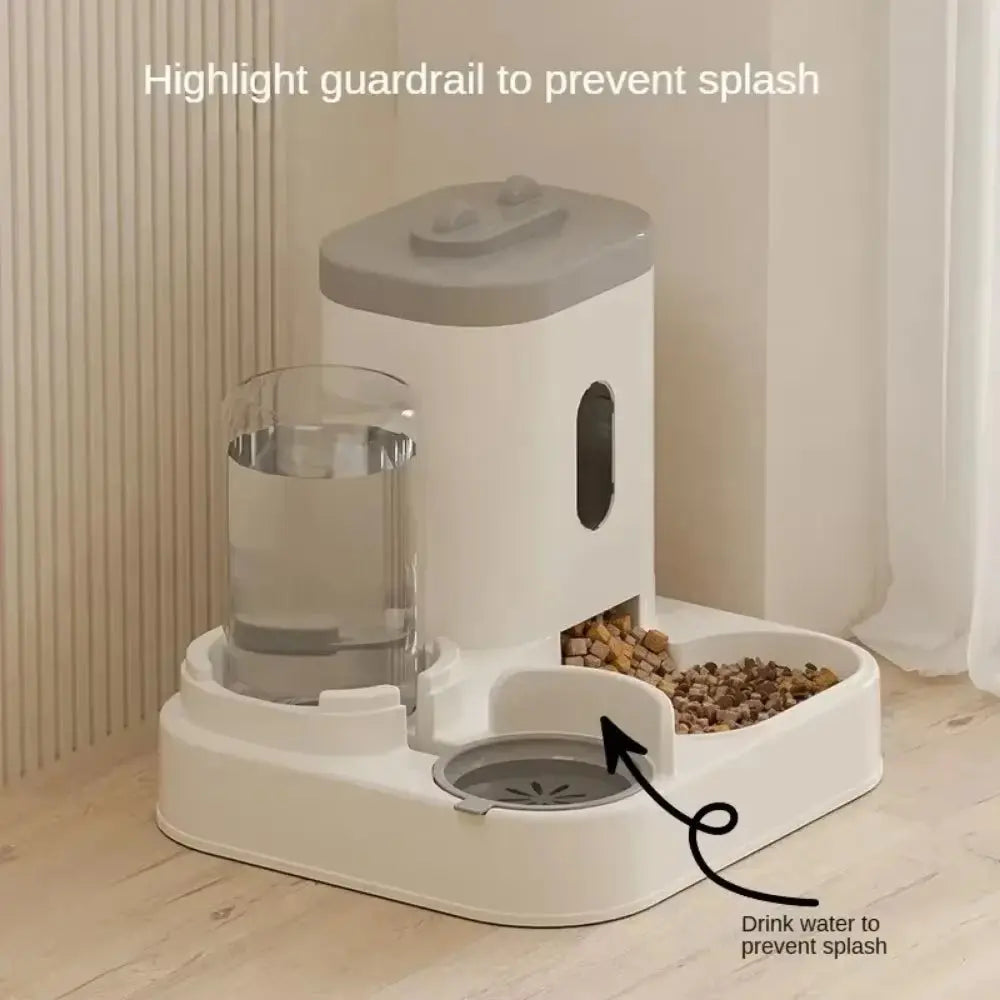 Alimentador Automático, Cuenco De Comida Para Perros Y Gatos Con Fuente De Agua, Dispensador De Agua Para Mascotas De Gran Capacidad, Bebedero Para Perros Pequeños Y Gatos