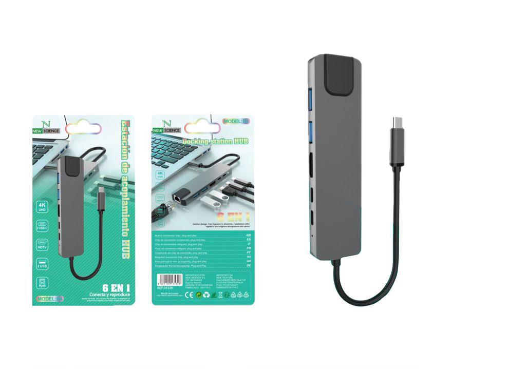 Estacion de Acoplamiento (Type C - HDMI/USB/PD/RJ45)