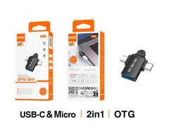 Adaptador OTG USB-C y MICRO a USB 3.0