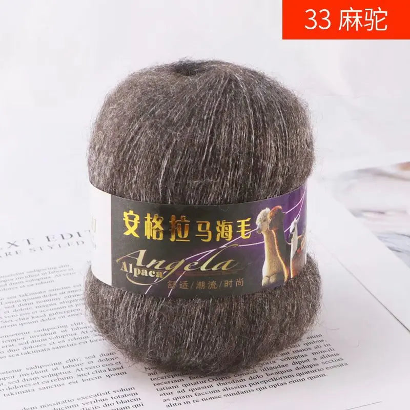 Ovillo de lana de mohair de 50 g para tejer a mano DS