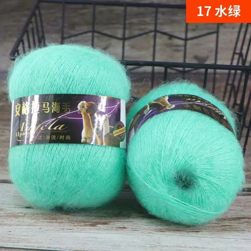 Ovillo de lana de mohair de 50 g para tejer a mano DS