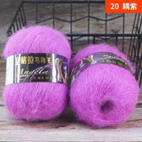 Ovillo de lana de mohair de 50 g para tejer a mano DS