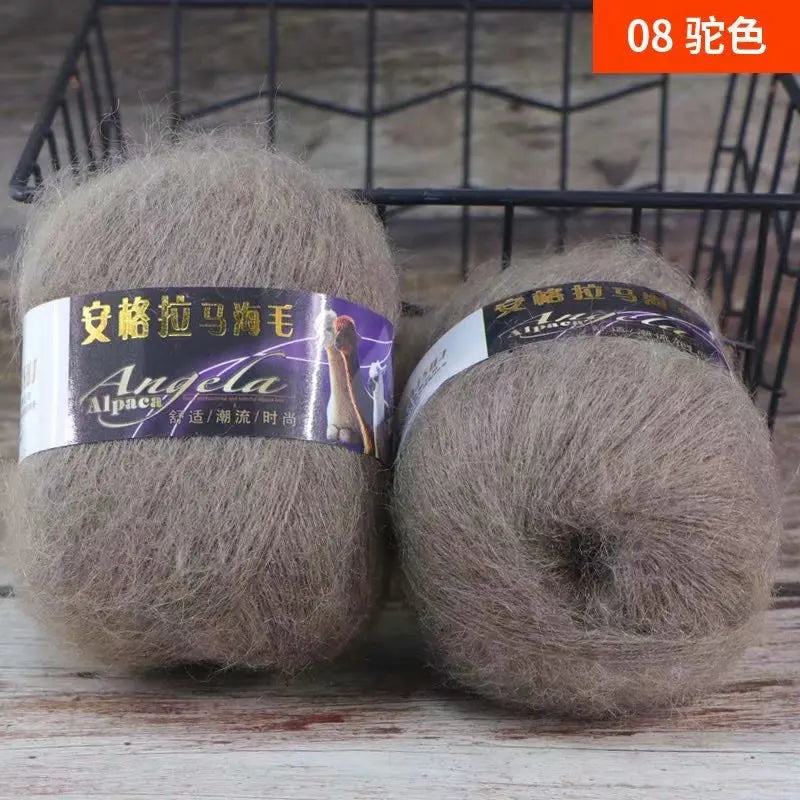Ovillo de lana de mohair de 50 g para tejer a mano DS