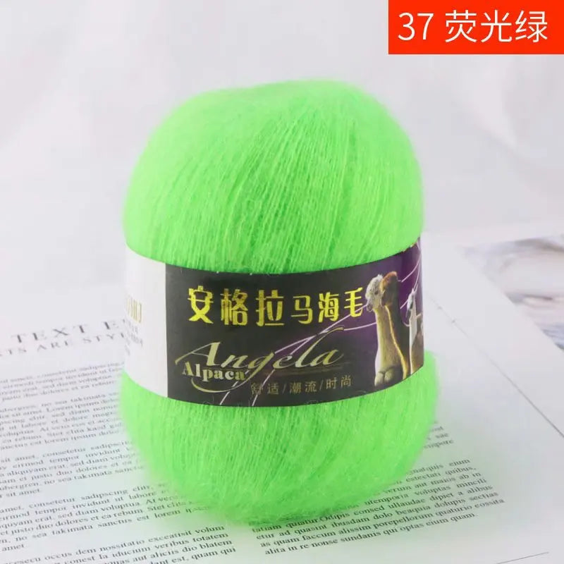 Ovillo de lana de mohair de 50 g para tejer a mano DS