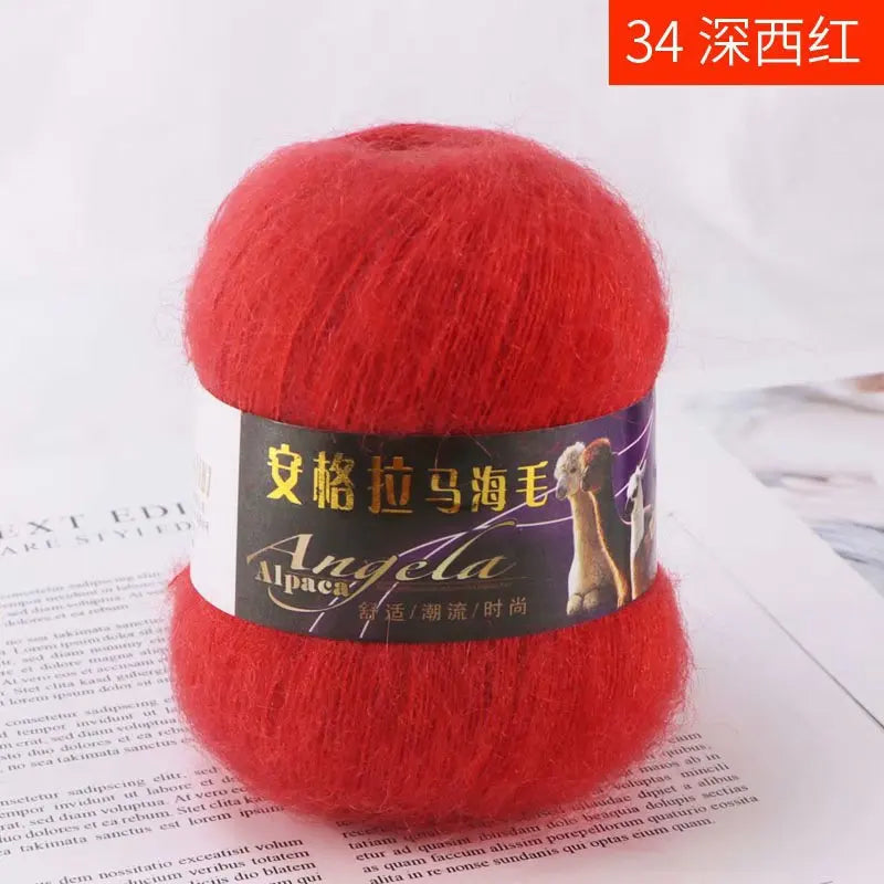 Ovillo de lana de mohair de 50 g para tejer a mano DS