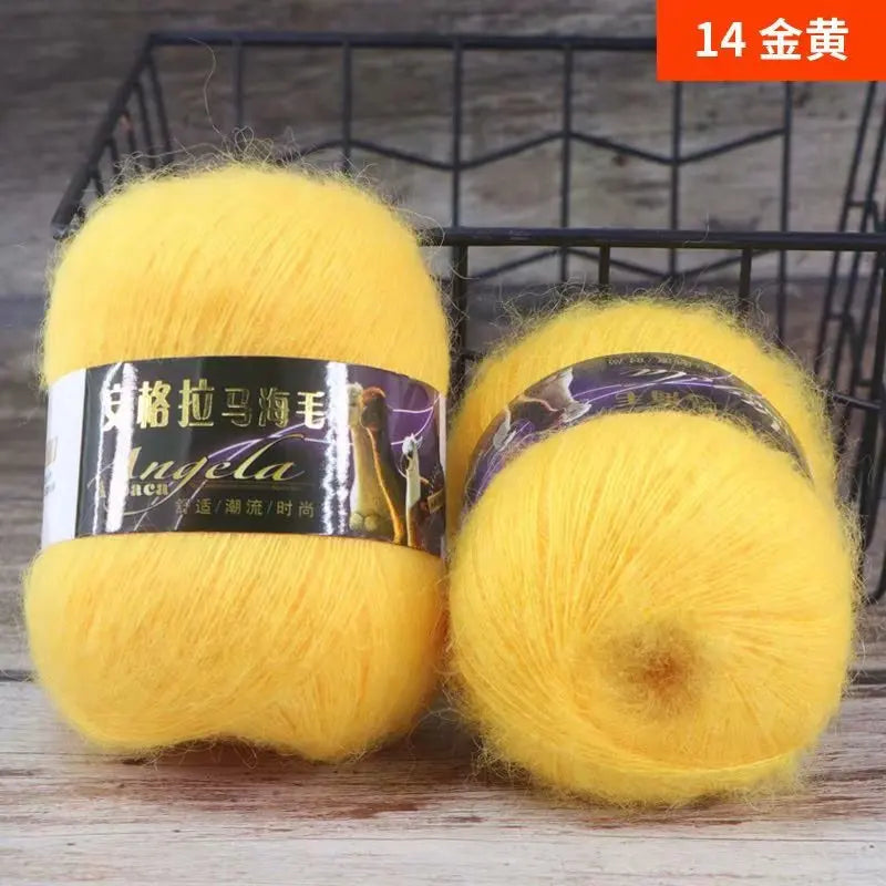 Ovillo de lana de mohair de 50 g para tejer a mano DS