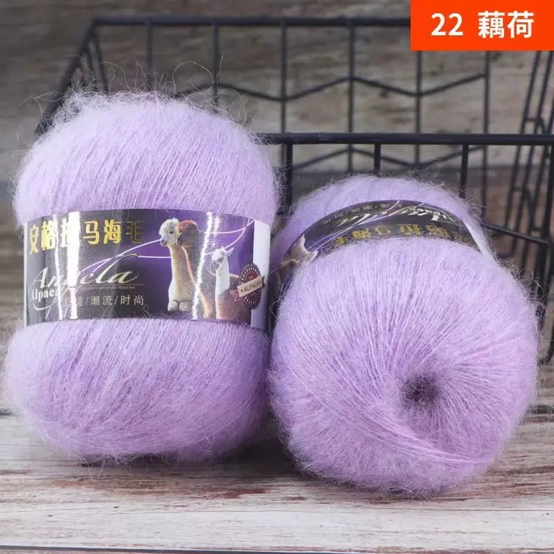 Ovillo de lana de mohair de 50 g para tejer a mano DS