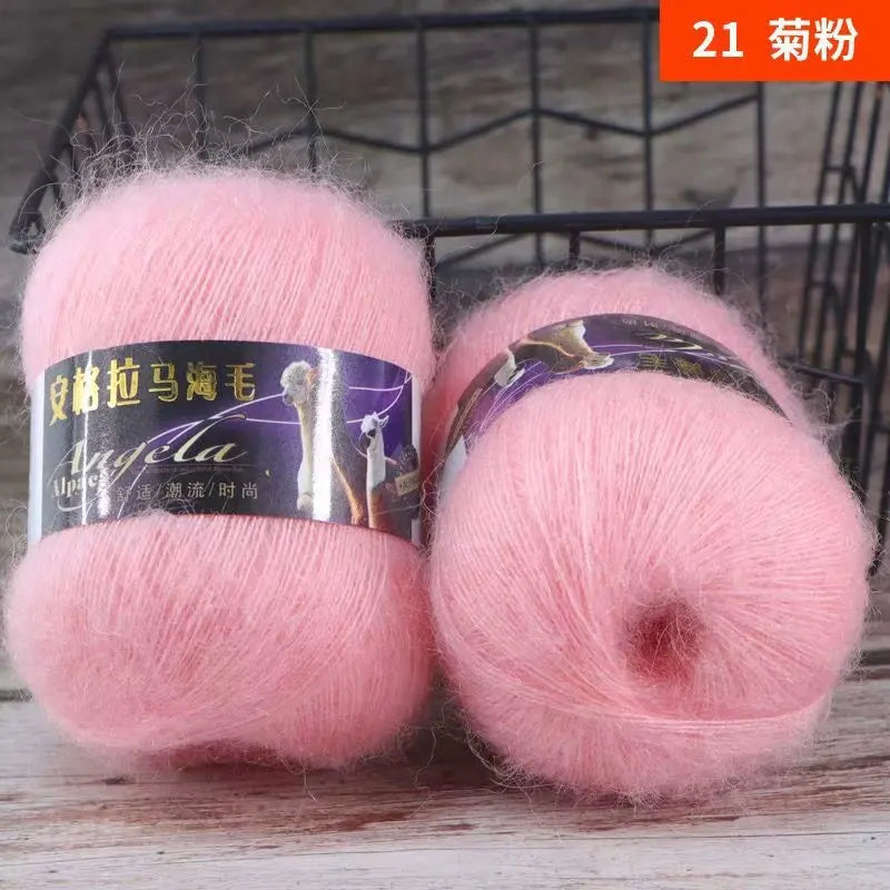 Ovillo de lana de mohair de 50 g para tejer a mano DS