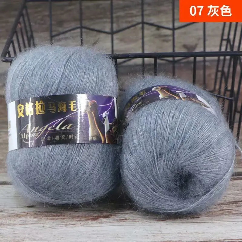 Ovillo de lana de mohair de 50 g para tejer a mano DS