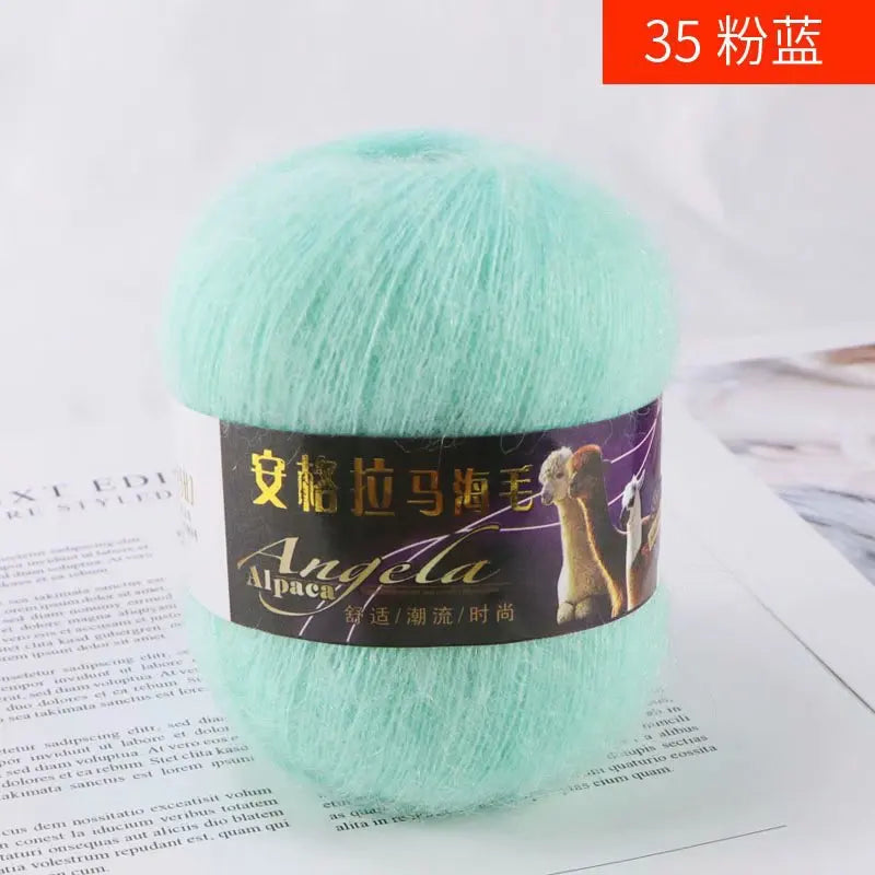 Ovillo de lana de mohair de 50 g para tejer a mano DS