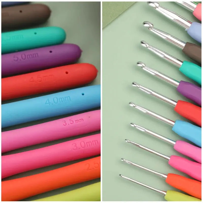 Juego de 76 agujas de crochet con mango DS