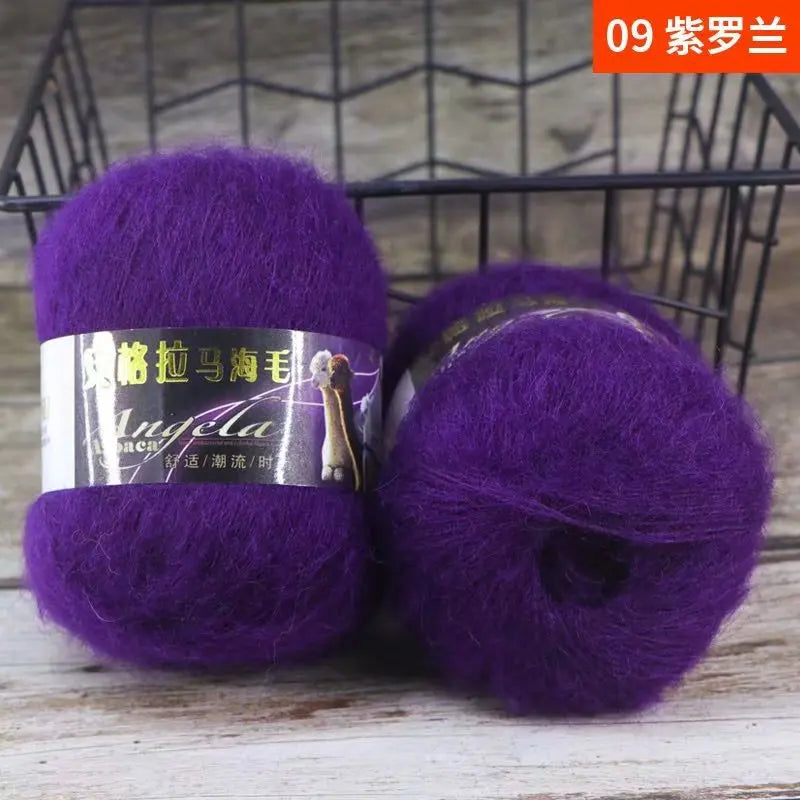 Ovillo de lana de mohair de 50 g para tejer a mano DS