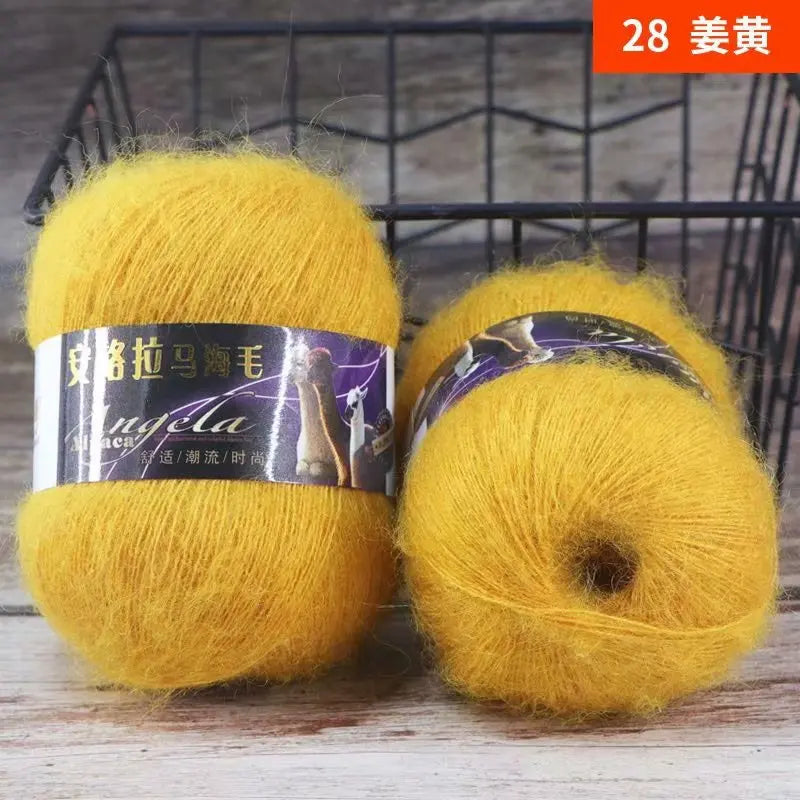 Ovillo de lana de mohair de 50 g para tejer a mano DS