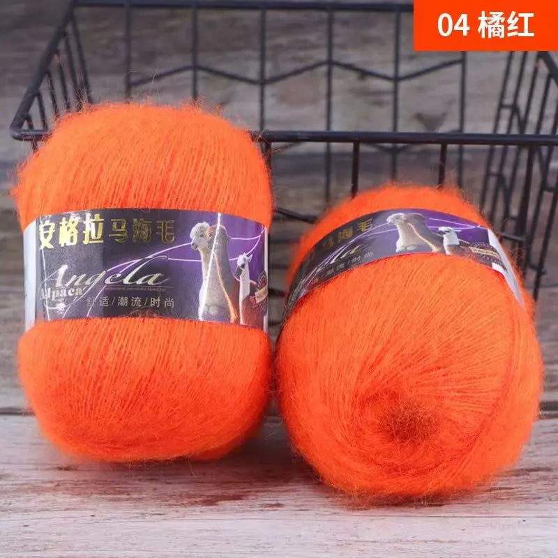 Ovillo de lana de mohair de 50 g para tejer a mano DS