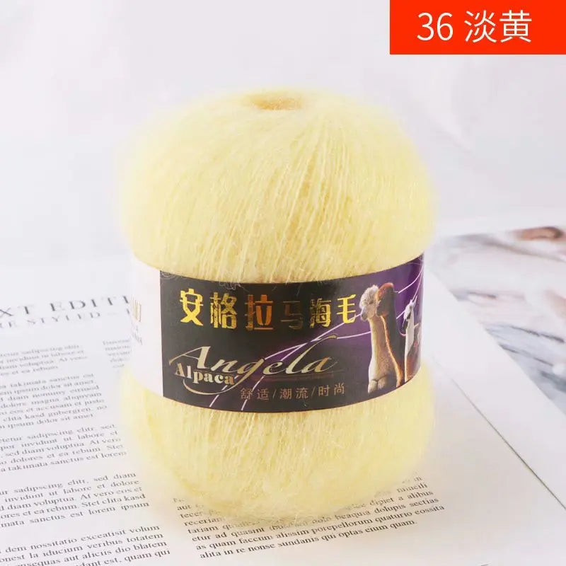 Ovillo de lana de mohair de 50 g para tejer a mano DS