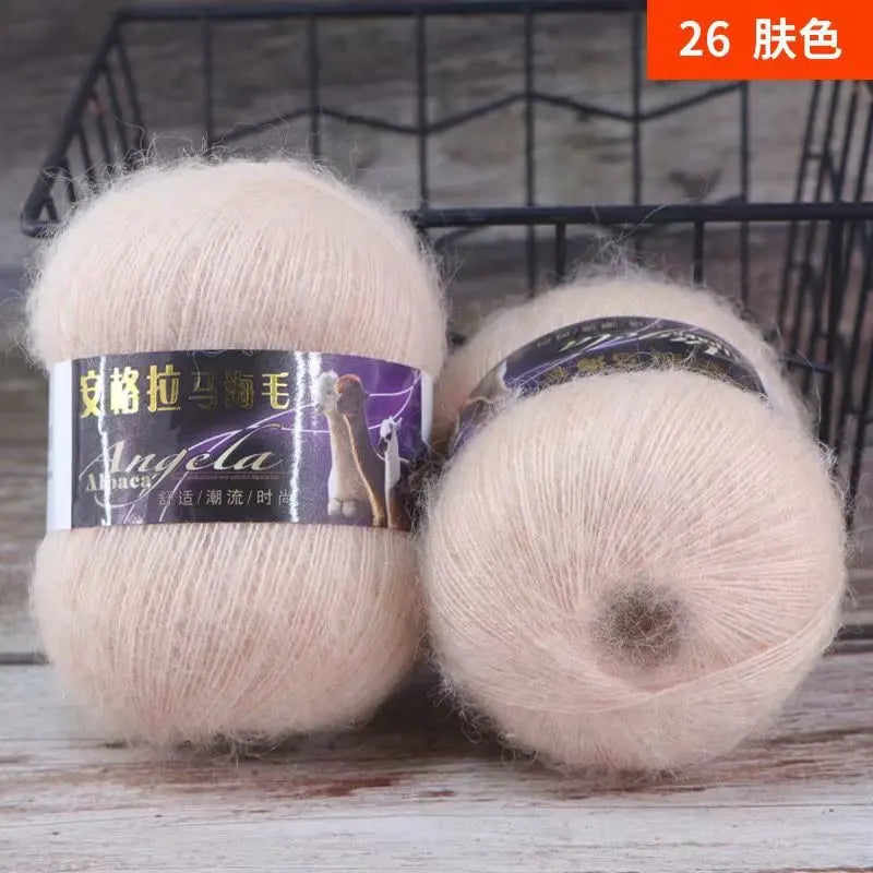 Ovillo de lana de mohair de 50 g para tejer a mano DS
