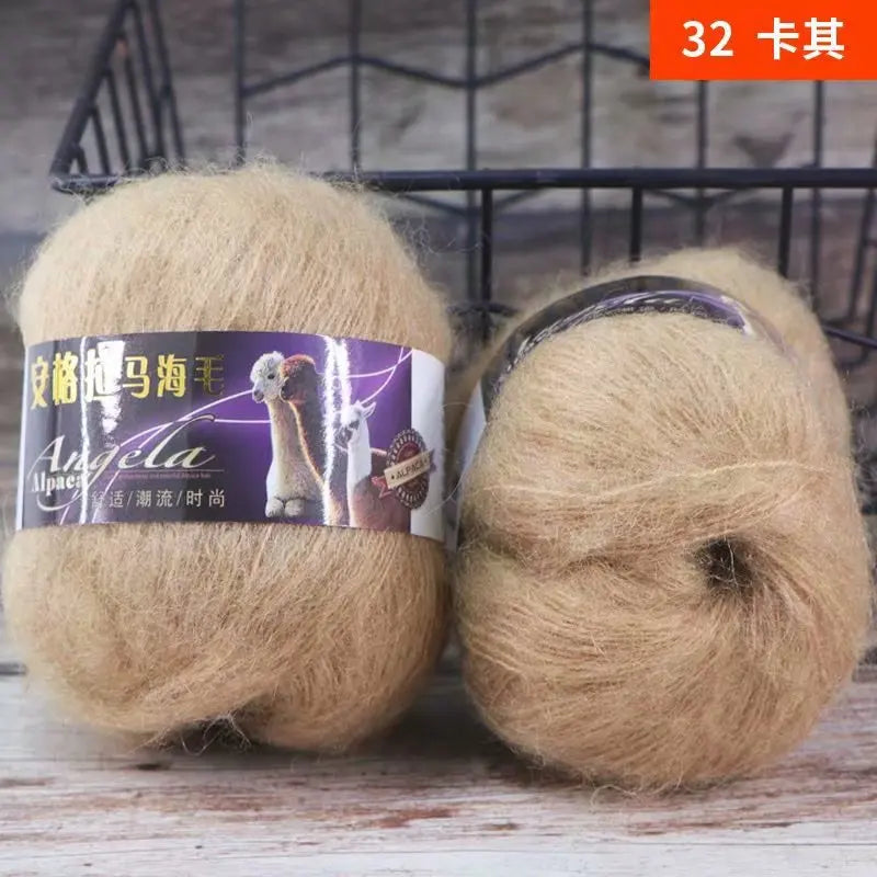 Ovillo de lana de mohair de 50 g para tejer a mano DS