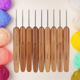 Agujas de crochet con mango de bambú DS