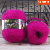 Ovillo de lana de mohair de 50 g para tejer a mano DS