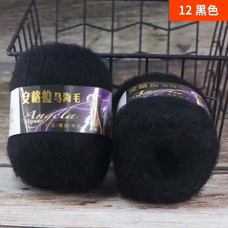 Ovillo de lana de mohair de 50 g para tejer a mano DS