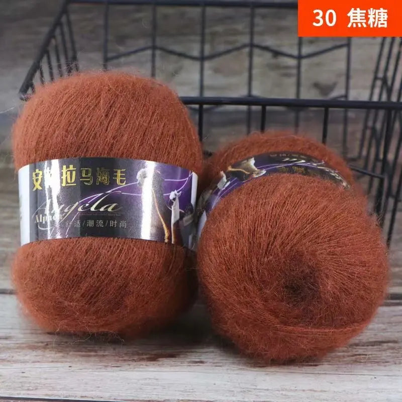 Ovillo de lana de mohair de 50 g para tejer a mano DS