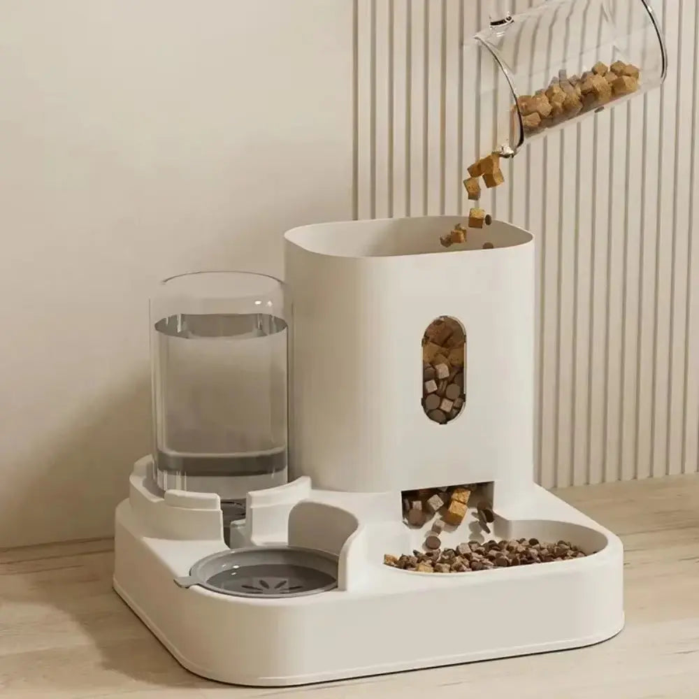 Alimentador Automático, Cuenco De Comida Para Perros Y Gatos Con Fuente De Agua, Dispensador De Agua Para Mascotas De Gran Capacidad, Bebedero Para Perros Pequeños Y Gatos