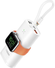 Mini Watch Power Bank Wireless 10000mAh 37W Blanco