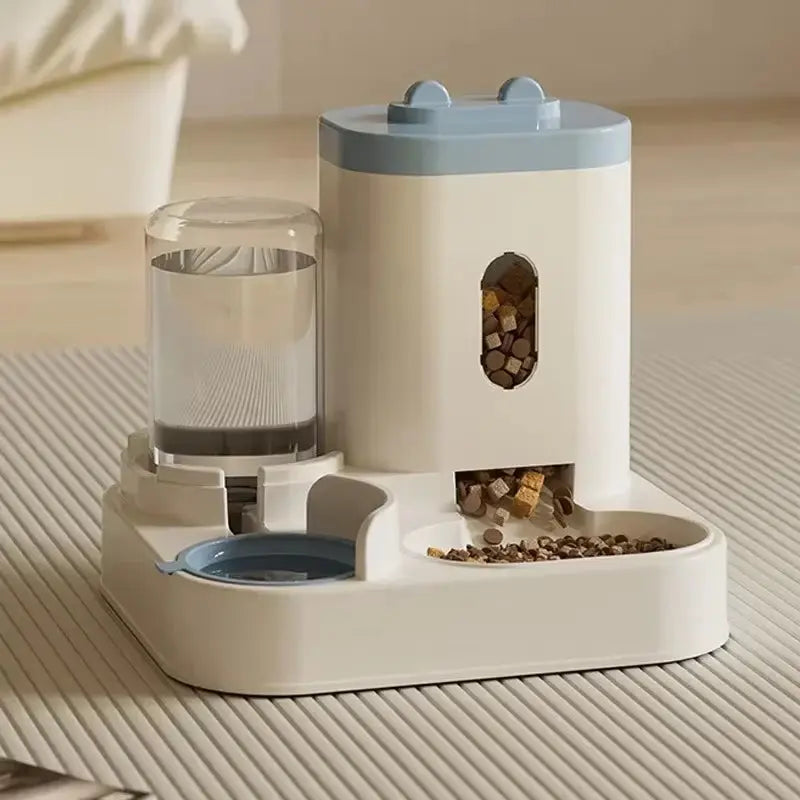 Alimentador Automático, Cuenco De Comida Para Perros Y Gatos Con Fuente De Agua, Dispensador De Agua Para Mascotas De Gran Capacidad, Bebedero Para Perros Pequeños Y Gatos