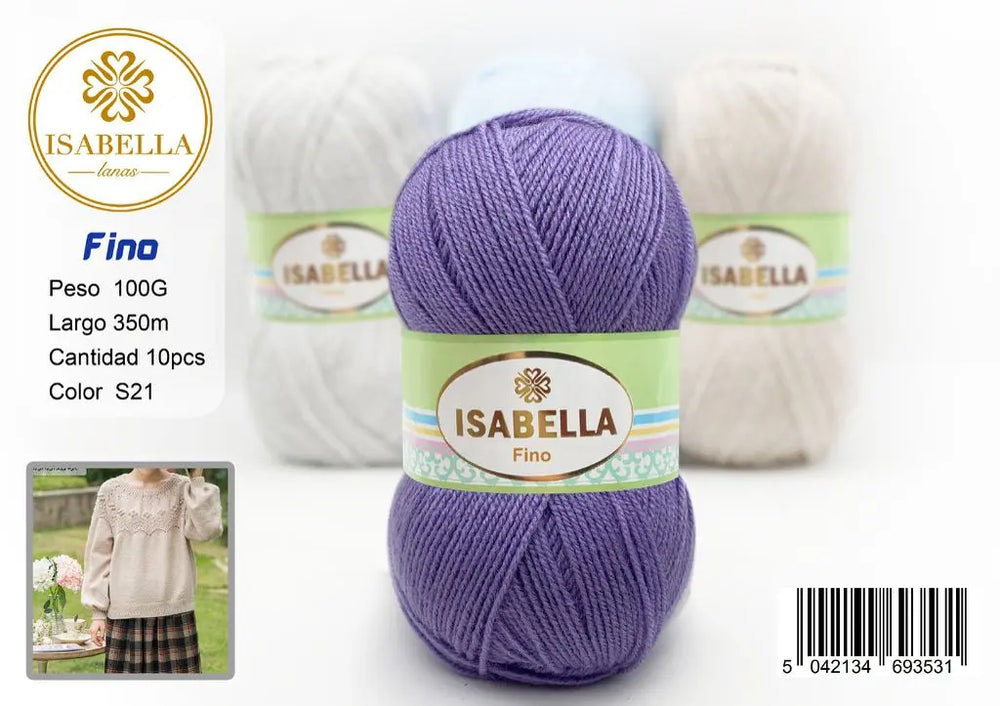 OVILLO HILO ISABELLA FINO 100G ISABELLA 纱线