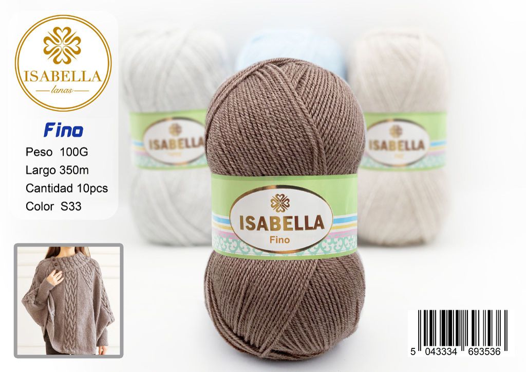 OVILLO HILO ISABELLA FINO 100G