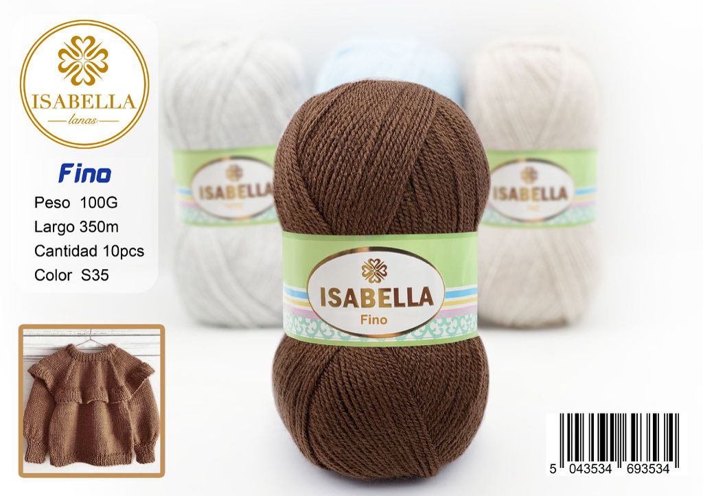 OVILLO HILO ISABELLA FINO 100G