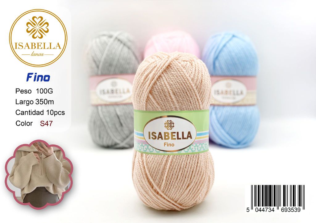 OVILLO HILO ISABELLA FINO 100G - BlissMarket