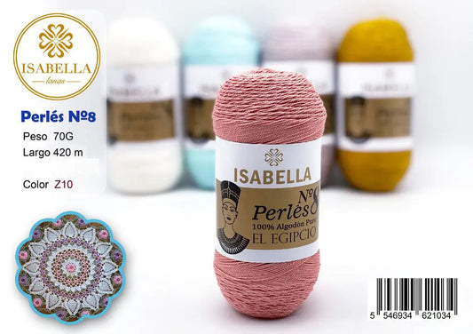 HILO ZEPRLIN PERLE ISABELLA No 8 ISABELLA 纱线