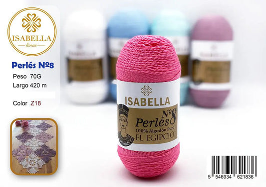 HILO ZEPRLIN PERLE ISABELLA No 8 ISABELLA 纱线