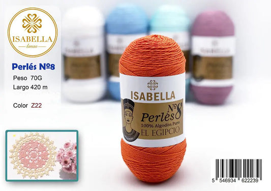 HILO ZEPRLIN PERLE ISABELLA No 8 ISABELLA 纱线