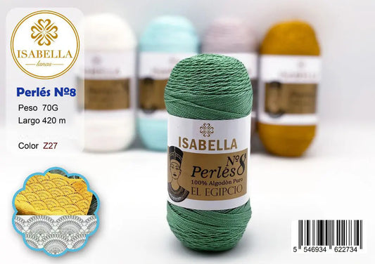 HILO ZEPRLIN PERLE ISABELLA No 8 ISABELLA 纱线