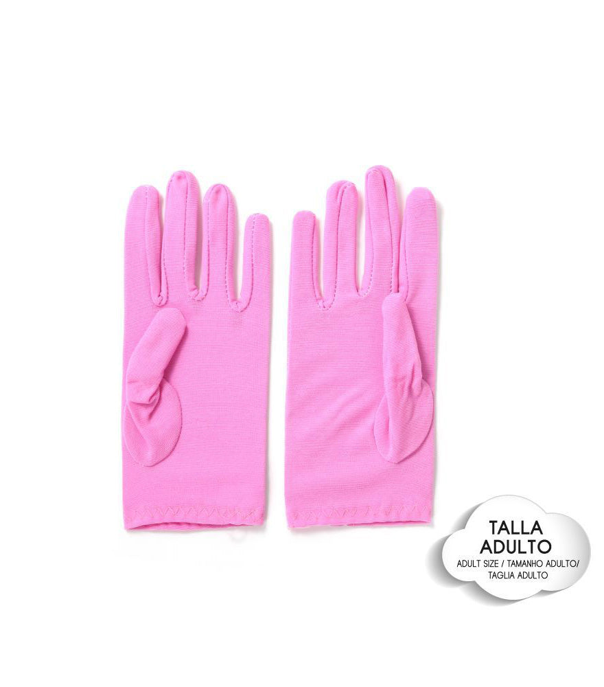 GUANTES CORTO ADULTOS ROSA