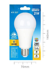 LED ESTANDRA A70 21W E27 LUZ CALIDA