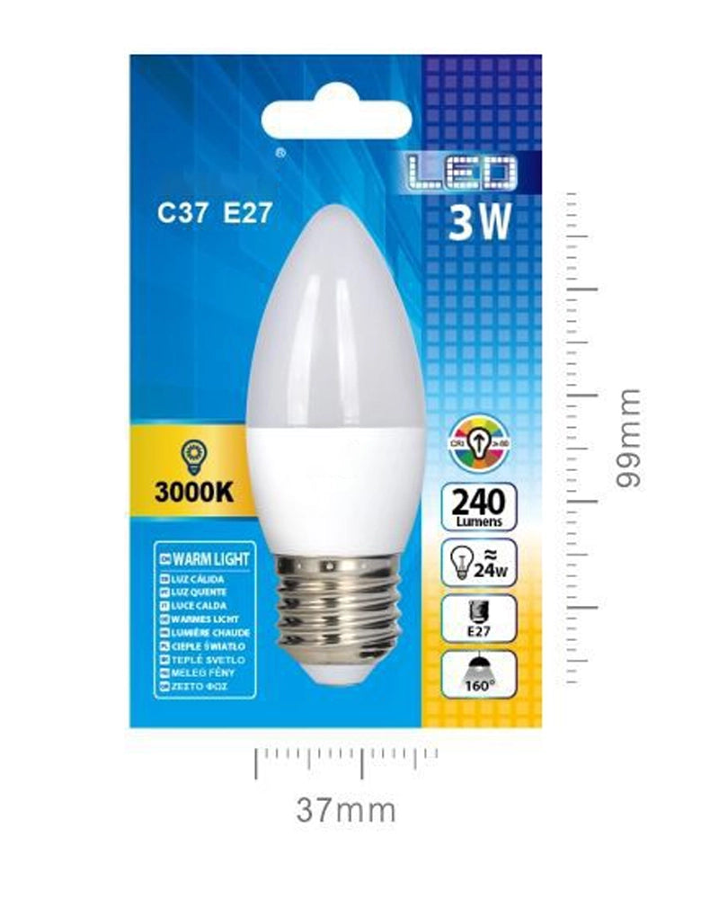 LED VELA C37 3W E27