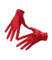 GUANTES LENTEJUELAS ROJO