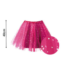 TUTU ESTRELLAS 40CM FUCSIA