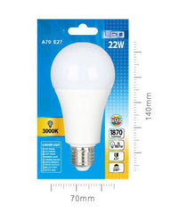 LED ESTANDRA A70 22W E27 LUZ CALIDA