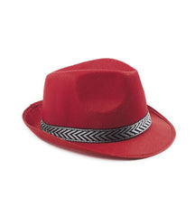 SOMBRERO PEDORA ROJO ADULTOS