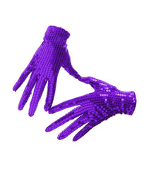 GUANTES LENTEJUELAS MORADO