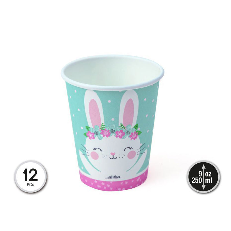 VASOS DE CARTON RABBIT 250ML 12PCS